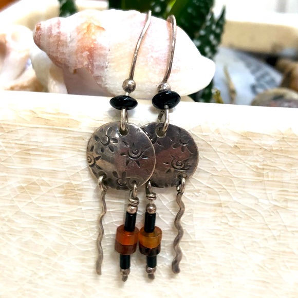 Southwestern Style Pamela Worthington Silver Earrings - Picture 4 of 6